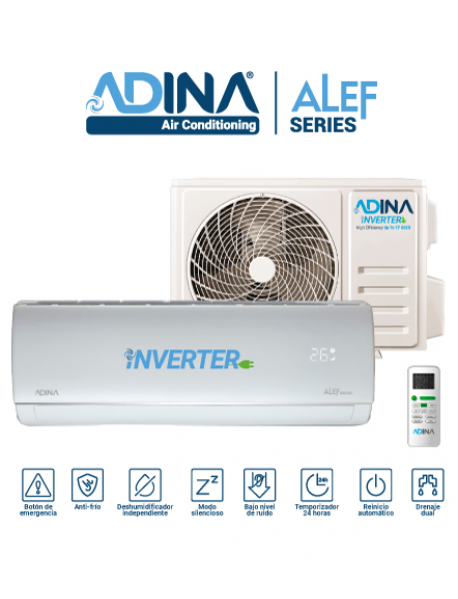 AIRE ACONDICIONADO ALEF INVERTER 24000BTU