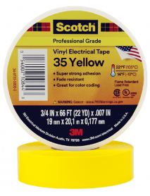 TAPE SCOTCH 35 AMARILLO 3M 3/4x66'