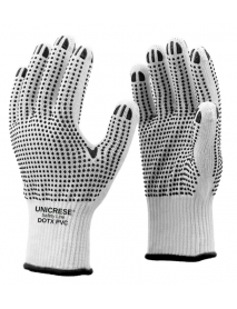 GUANTES PVC DOTX ALGODON BLANCO 2XL 70010