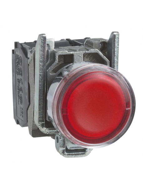 PULSADOR METALICO ROJO CON LED 120V XB4BW34G5